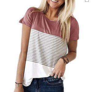 Stripped color block Tee Shirt!